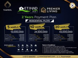 Etihad Town Phase 1 Premier Living Residential Plot Payment Plan